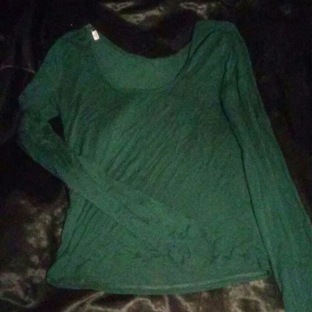 Emerald green long sleeve shirt